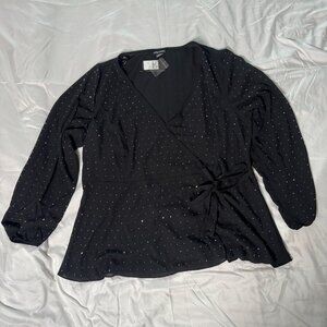 City Chic Bling Flirt Wrap Top (NWT; Size 20)